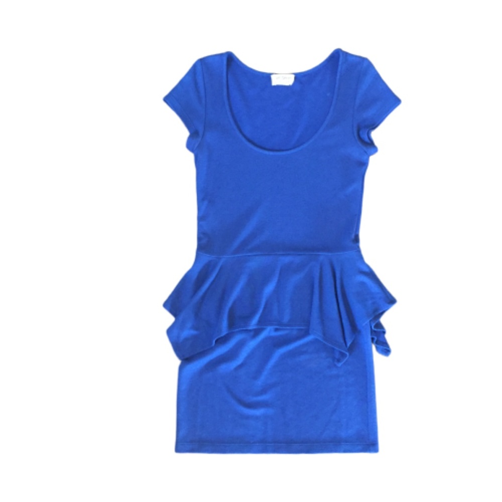 Torn by Ronny Kobo Royal Blue Peplum Dress Size L